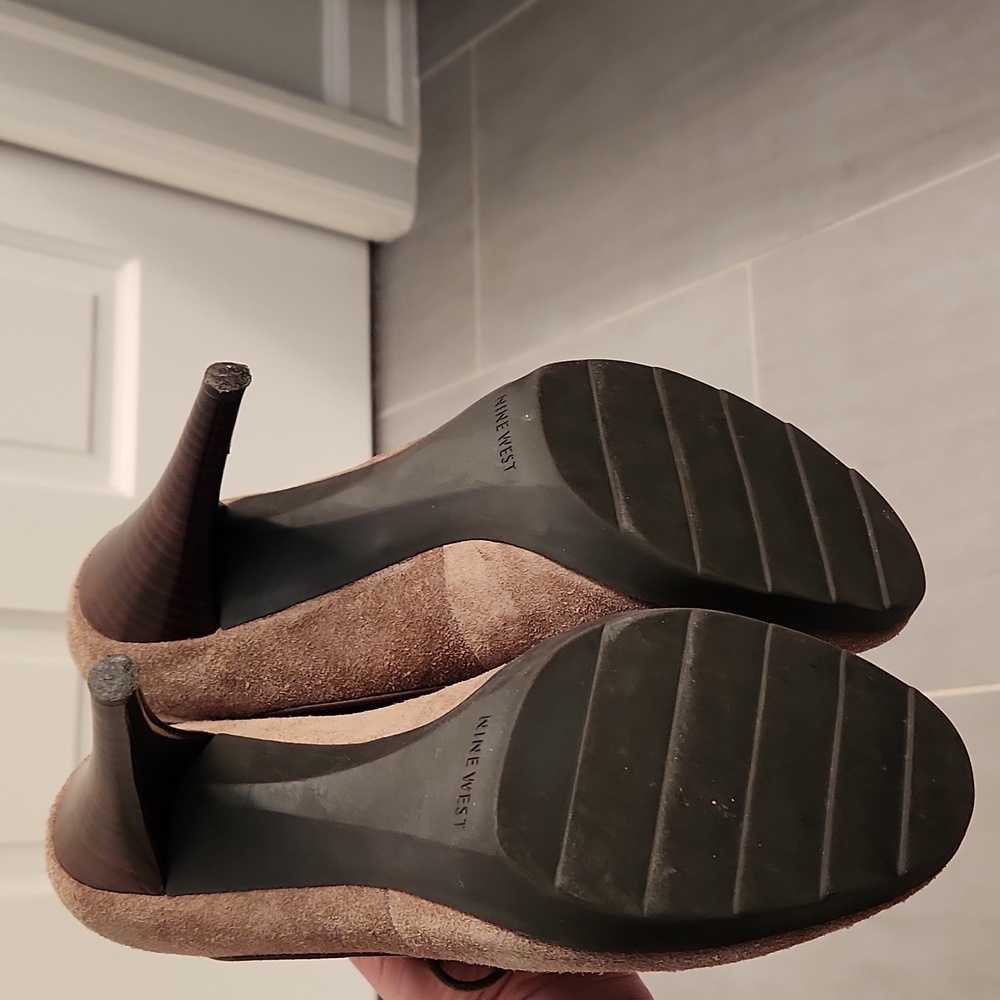 Nine West Candyce Heel Suede/Leather Shoes View 4